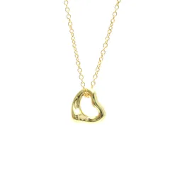 ティファニー(Tiffany) オープンハート K18イエローゴールド(K18YG) 無し メンズ,レディース ファッション ペンダントネックレス (ゴールド)