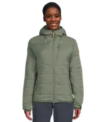 フェールラーベン レディース アウター コート パーカー Fjallraven Keb Padded Hoodie Patina Green グリーンのサムネイル