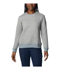 コロンビア レディース アウター パーカー・スウェット キルティング Columbia Lodge Quilted Crew Light Grey Heat グレーのサムネイル