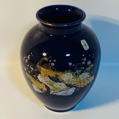 有田焼 文峰 花瓶 孔雀絵 花柄 和柄 花器 水盤 華道 花道 お花 生け花 花立 花入 送料込み フォロー割 クーポンご利用可能 お値引き交渉可能 一点限り