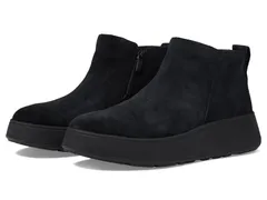フィットフロップ レディース シューズ ブーツ・レインブーツ スエード アンクル FitFlop FMode Suede Flatform Zip Ankle Boots All Black ブラックのサムネイル