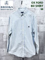 ブルックスブラザーズ 346 正規品 ストライプ柄 オックスフォード 長袖 ボタンダウンシャツ M BROOKS BROTHERS