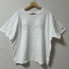(^w^)b  Champion Tシャツ カットソー ビッグシルエット クルーネック カジュアル ストリート コットン100% 白 ライトベージュ レディース サイズ FREE SIZE OM11302HG