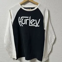 (^w^)b Hurley ハーレー サーフ 七分 長袖カットソー ラグランスリーブ ロゴプリント バイカラー カジュアル ストリート アウトドア スポーツ アメカジ ロンT コットン100% 黒 ブラック 白 ホワイト メンズ サイズ M OM11311HGのサムネイル