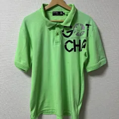 ビックサイズ！XLサイズ (^w^)b GOTCHA GOLF 78 ガッチャゴルフ ポロシャツ フロントボタン グラフィック 鹿の子素材 アウトドア ポリエステル100% グリーン 緑 ライムグリーン メンズ OM11313HGのサムネイル