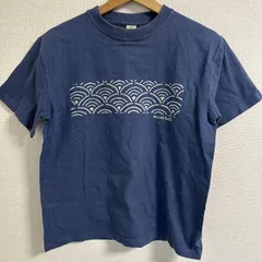 (^w^)b montbell モンベル Tシャツ クルーネック カットソー アウトドア カジュアル キャンプ レジャー フェス 半袖 波柄 和柄 春夏 登山 コットン100% ネイビー 紺色 ホワイト 白 メンズ サイズ XS OM11331HG
