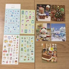 デコボコ ステッカー＆はがき セット ダイアリーデコ ポラロイドデコレーション