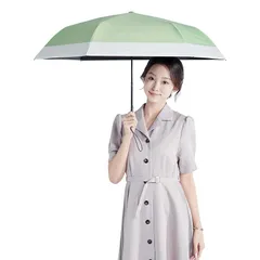 KIZAWA 日傘 折りたたみ 超軽量 カーボン日傘 6本骨 125g-160g uvカット 100 遮光 折り畳み 晴雨兼用 5級撥水 完全遮光 レディース 遮熱 おりたたみ傘 メンズ コンパクト 風に強い 暑さ対策 (【バイカラー】モスグリーン×オフ)