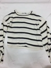 ザラ ZARA クロップド ストライプ Tシャツ