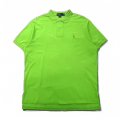 Polo by Ralph Lauren 90年代 ポロシャツ XL グリーン コットン 鹿の子 スモールポニー刺繍 ペルー製