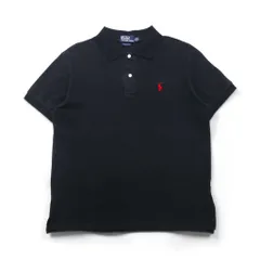Polo by Ralph Lauren 90年代 ポロシャツ XL ブラック コットン 鹿の子 スモールポニー刺繍