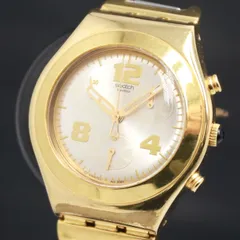 QZ スウォッチ アイロニー シルバ―文字盤 クロノ レディース腕時計 2000000 NSK KRK