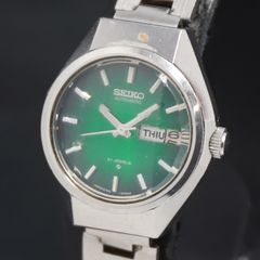 SEIKO レディース 自動巻き 腕時計 グリーン文字盤 稼動 - メルカリ