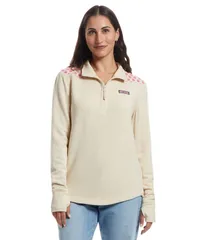 ヴァインヤードヴァインズ レディース アウター パーカー・スウェット シャツ Vineyard Vines Dreamcloth Shep Shirt Oatmeal HeatherAvi Block Print ヘザー