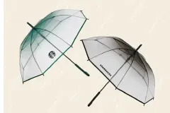 スターバックス 25周年 HUNTER クリア 長傘(グリーン)