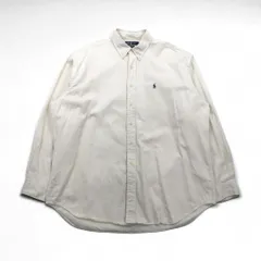 Ralph Lauren 90年代 BLAIRE オックスフォード ボタンダウンシャツ 2XL ホワイト スモールポニー刺繍 ビッグサイズ
