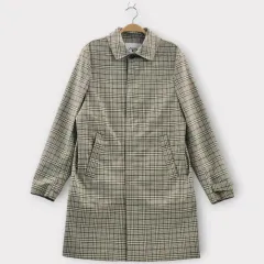 S ZARA(ザラ) メンズ 撥水素材 チェック コート (初秋用)