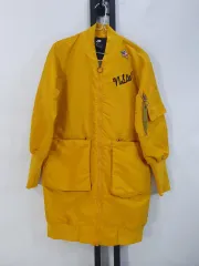 ナイキ ロングMA-1ジャケット パーカ イエロー レディース S