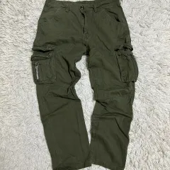 ヴィンテージ y2k カーキ ポケット1つ カーゴ パンツ ズボン