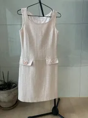 日本 ブランド LR ライトピンク ツイード ワンピース s