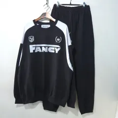 FW新作) ファンシー バイカラー スウェット ジョガーパンツ セット 3color S 4XL