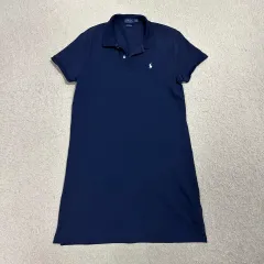 ポロ ワンピース ネイビー L
