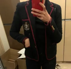 ポロラルフローレン ワッペン ブレーザー ウール素材