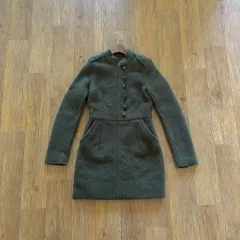 DIESEL 正規品 レディース XS カジュアル ジップアップ ウールコート ミリタリー