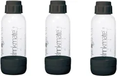 DRM0025 ドリンクメイト 家庭用炭酸飲料メーカー 専用ボトル Sサイズ(ブラック)3本セットpo