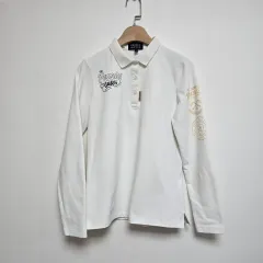 PEARLY GATES(パーリーゲイツ) レディース ゴルフ 長袖 襟付きTシャツ ポロシャツ ホワイト ( S ）