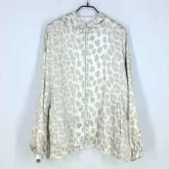 ZARA(ザラ) レディース レオパード ルーズフィット 春 秋 ジップアップジャケット ベージュ M ー L ( HU33980 )
