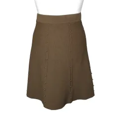 サンドロ オリーブグリーン ニット スカート 44 55