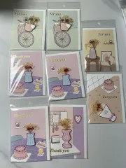 出荷なし+新品 保存された 花 カード 便箋 8 腸