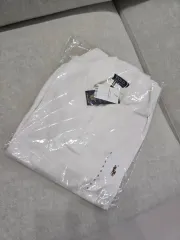 (新品) ポロセミジップアップ S ホワイト) 本物