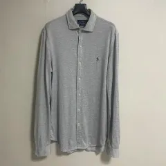 ポロラルフローレン ニット ドレス シャツ / グレー M