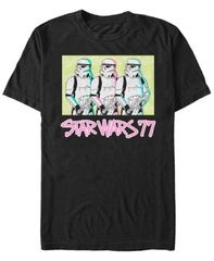 피프스 선 남성 탑스 티셔츠 Fifth Sun Star Wars Mens Classic Retro Neon Stormtroopers Short Sleeve TShirt Black 블랙