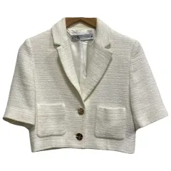 レディース XS / ZARA ザラ コットン ショート ブレザー ジャケット