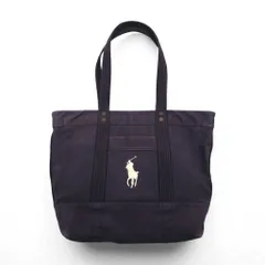 Polo Ralph Lauren トートバッグ ネイビー キャンバス ヴィンテージ加工 ポニー刺繡