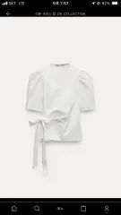 ZARA(ザラ) リボン クロス トップス m 新作