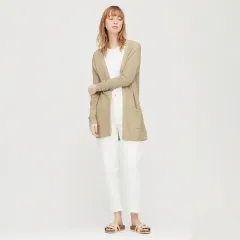 タグ付き 新品 UNIQLO(ユニクロ) レディース リネン ブレンド カーディガン XL サイズ