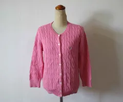 N ー 9791 /ラルフローレン 正規品 レディース ケーブル編み カーディガン M