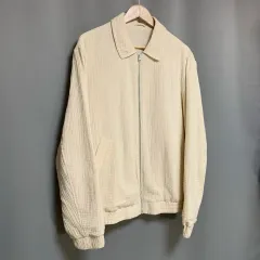 ZARA(ザラ) リンクル ボンバー ブルゾン ジャケット アイボリー L