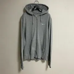 Nike(ナイキ） コットン フード付き ジップアップパーカー ／ グレー XL