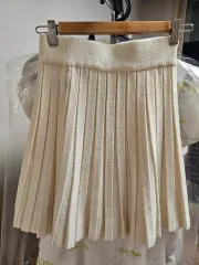 ニット プリーツ ミニスカート