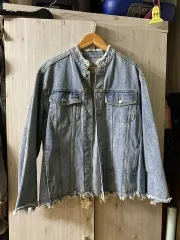 ダメージ デニムジャケット ライトブルー ジャケット ヴィンテージ スタイル