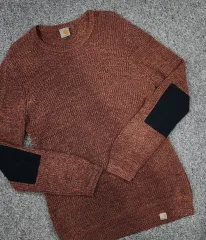 Carhartt(カーハート) FISHER SWEATER エルボー パッチ ニット セーター M