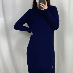 LACOSTE(ラコステ) ネイビー ウール ニット ワンピース 90 241010