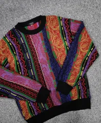 ヴィンテージ ケーブル ウール ニット セーター L