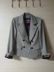 CHECK バイカラージャケット