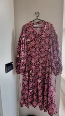 バルーン ルーズフィット ロング ワンピース フリーサイズ